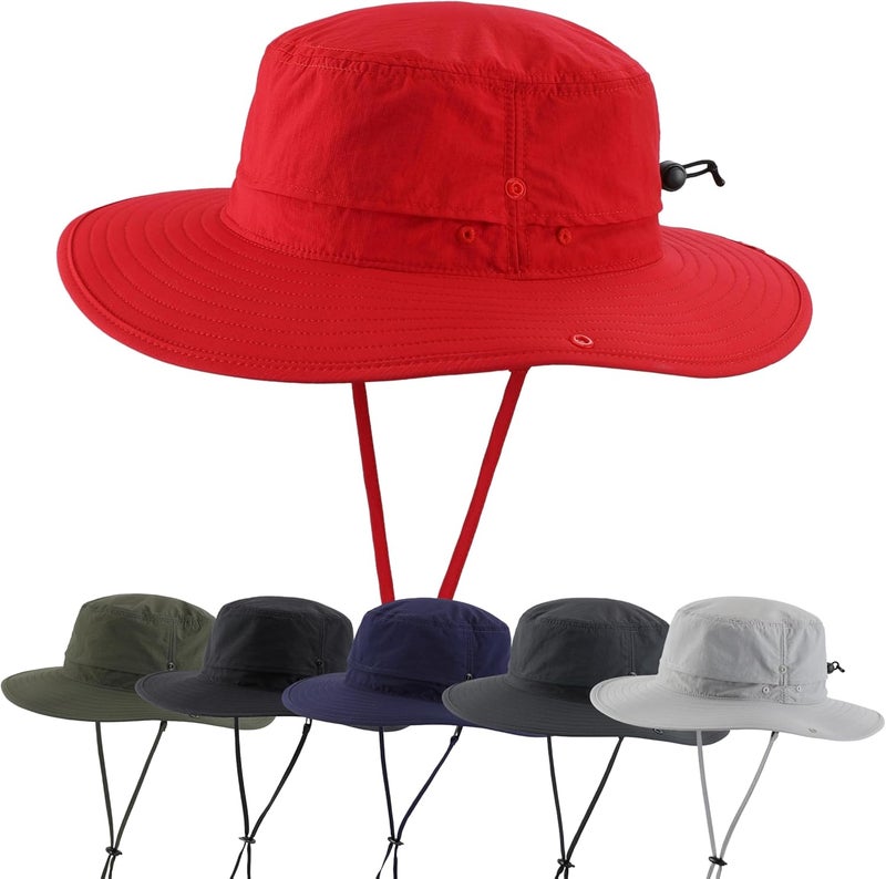 Connectyle Sun Hat for Men Women Outdoor UV Protection Safari Hat for Fishing Hiking Gardening Breathable Cowboy Hat UPF50 - Image 1